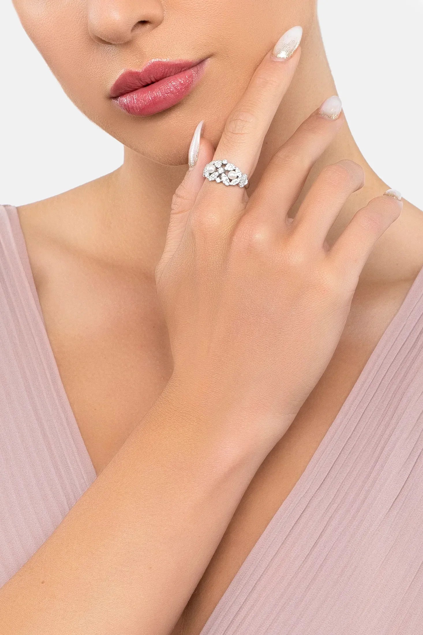 The bracelet worn by a model.