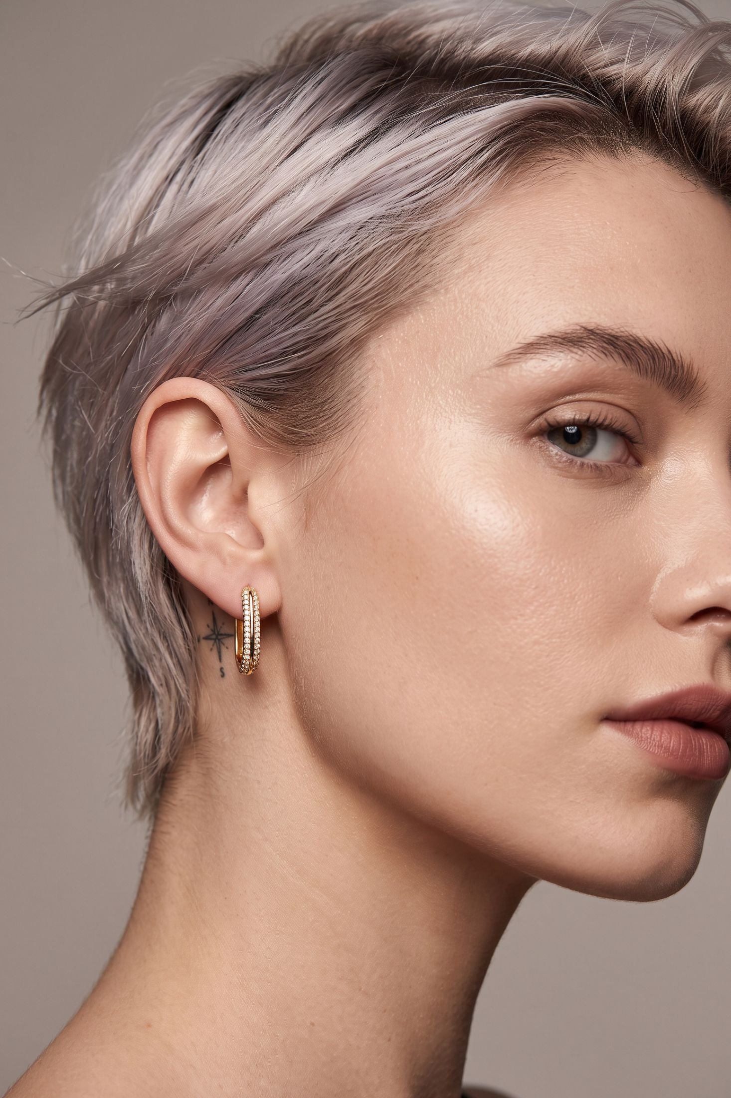 Dalston Chunky Link Hoop Earrings Gold
