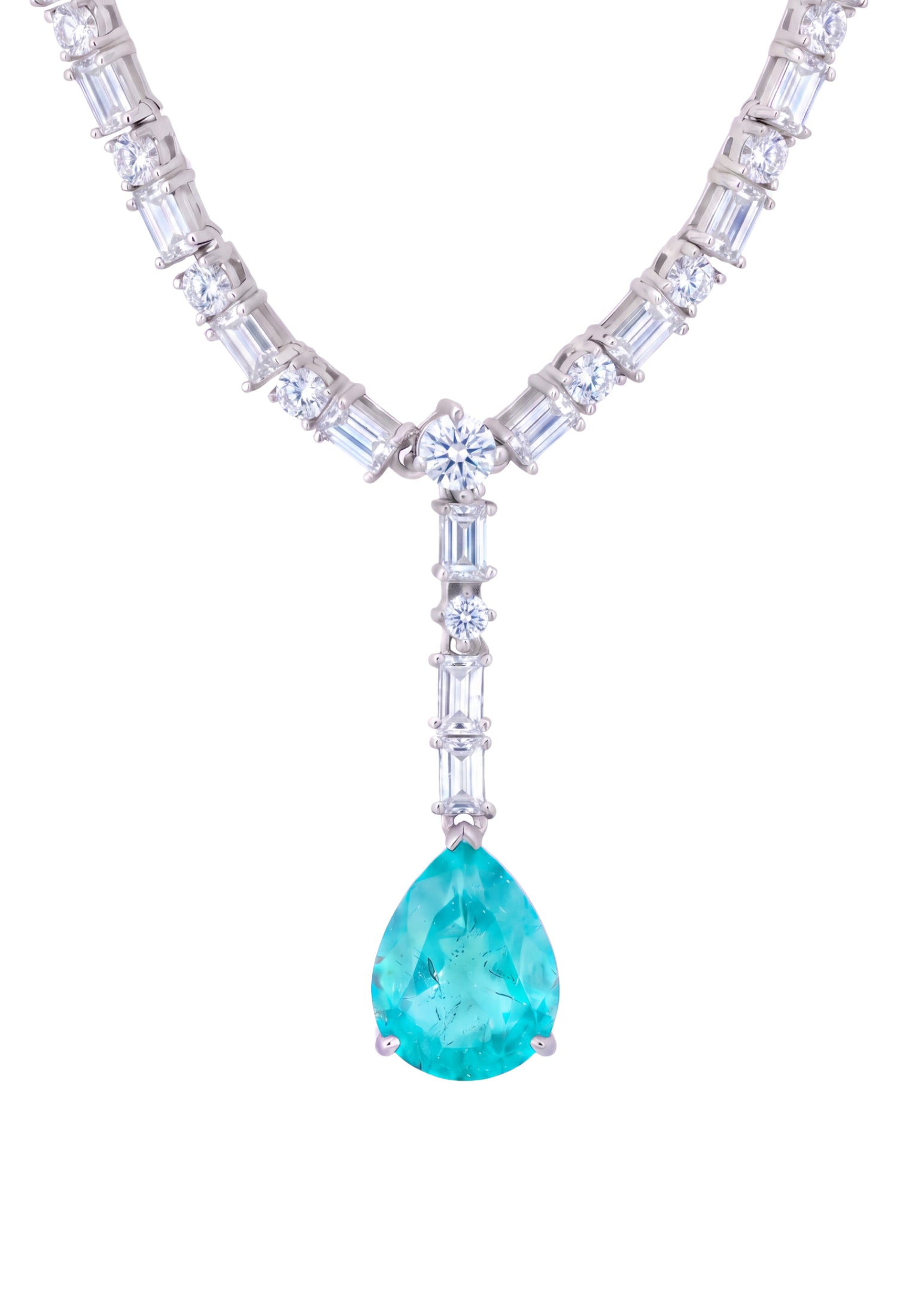 Claudette Collier imposant Argenté Tourmaline Paraiba