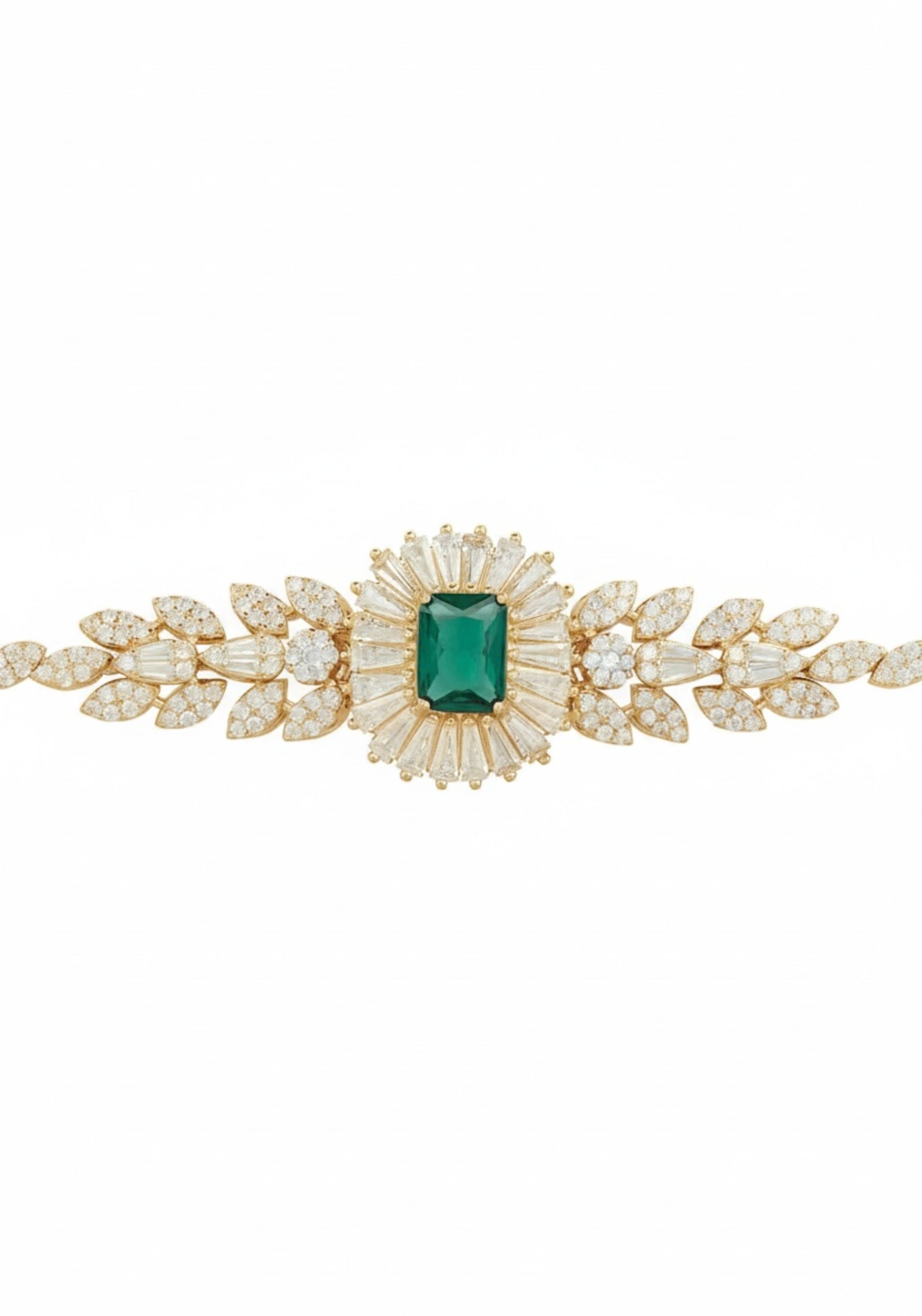 Countess Gemstone Bracelet Emerald Gold
