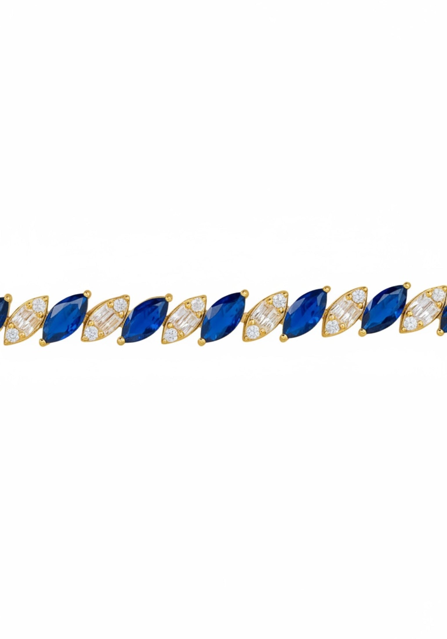 Viscountess Tennis Bracelet Sapphire Gold