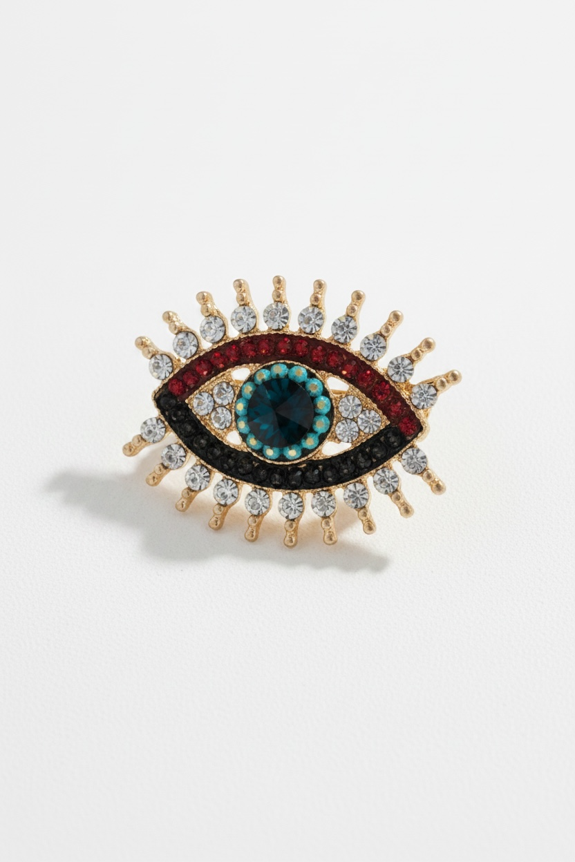All Seeing Evil Eye Brooch
