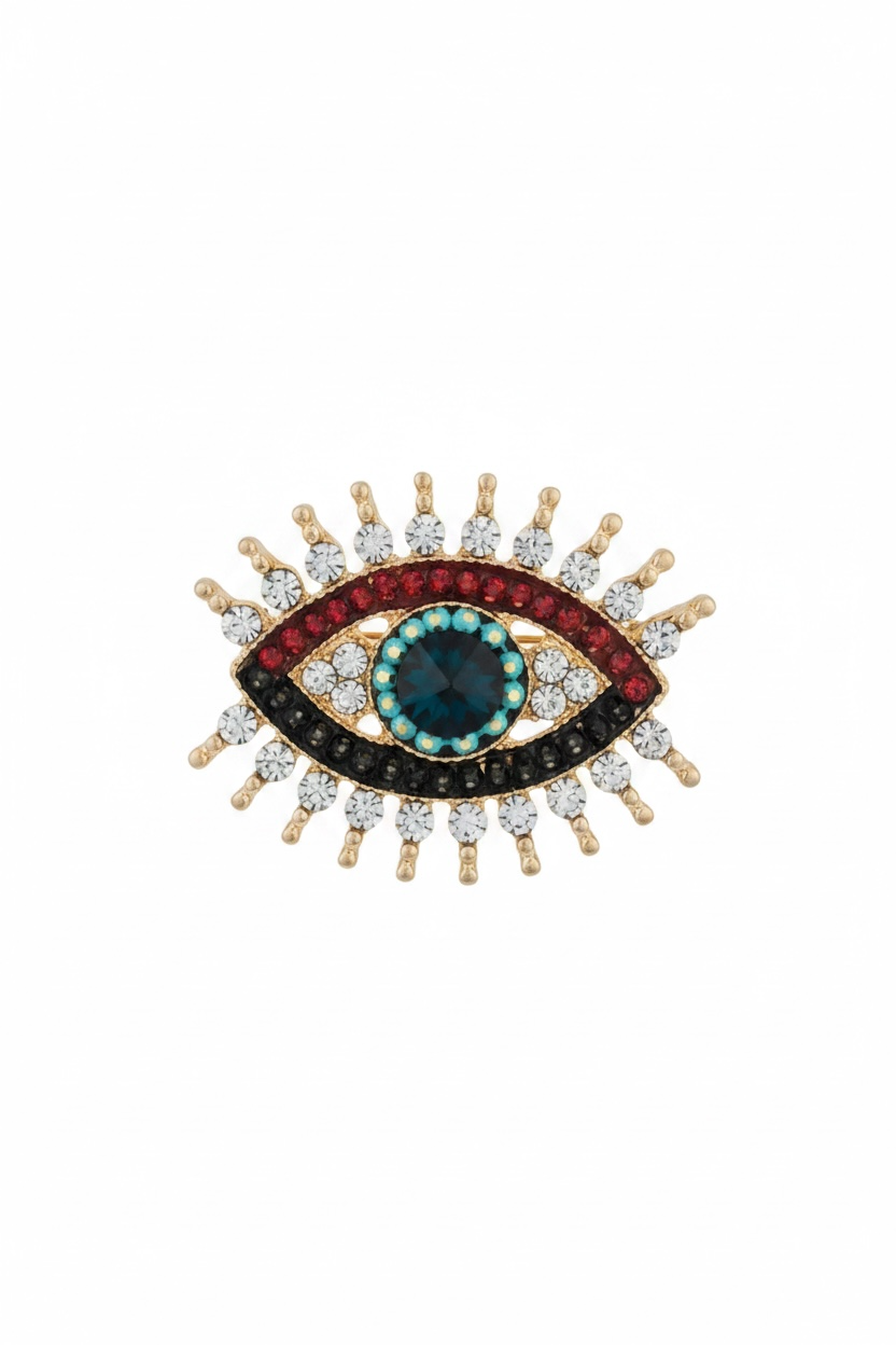 All Seeing Evil Eye Brooch