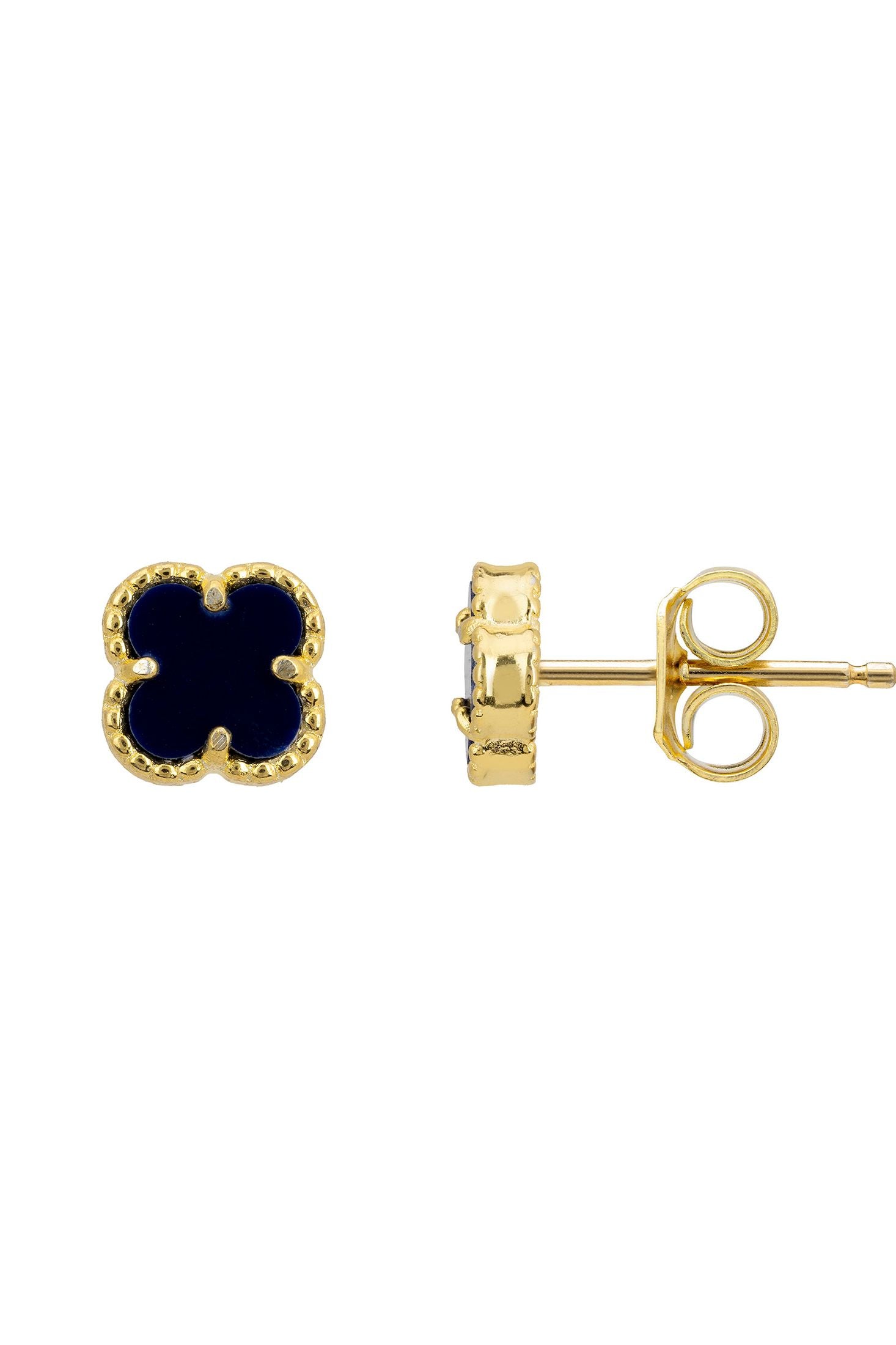 Push backing of the earrings.