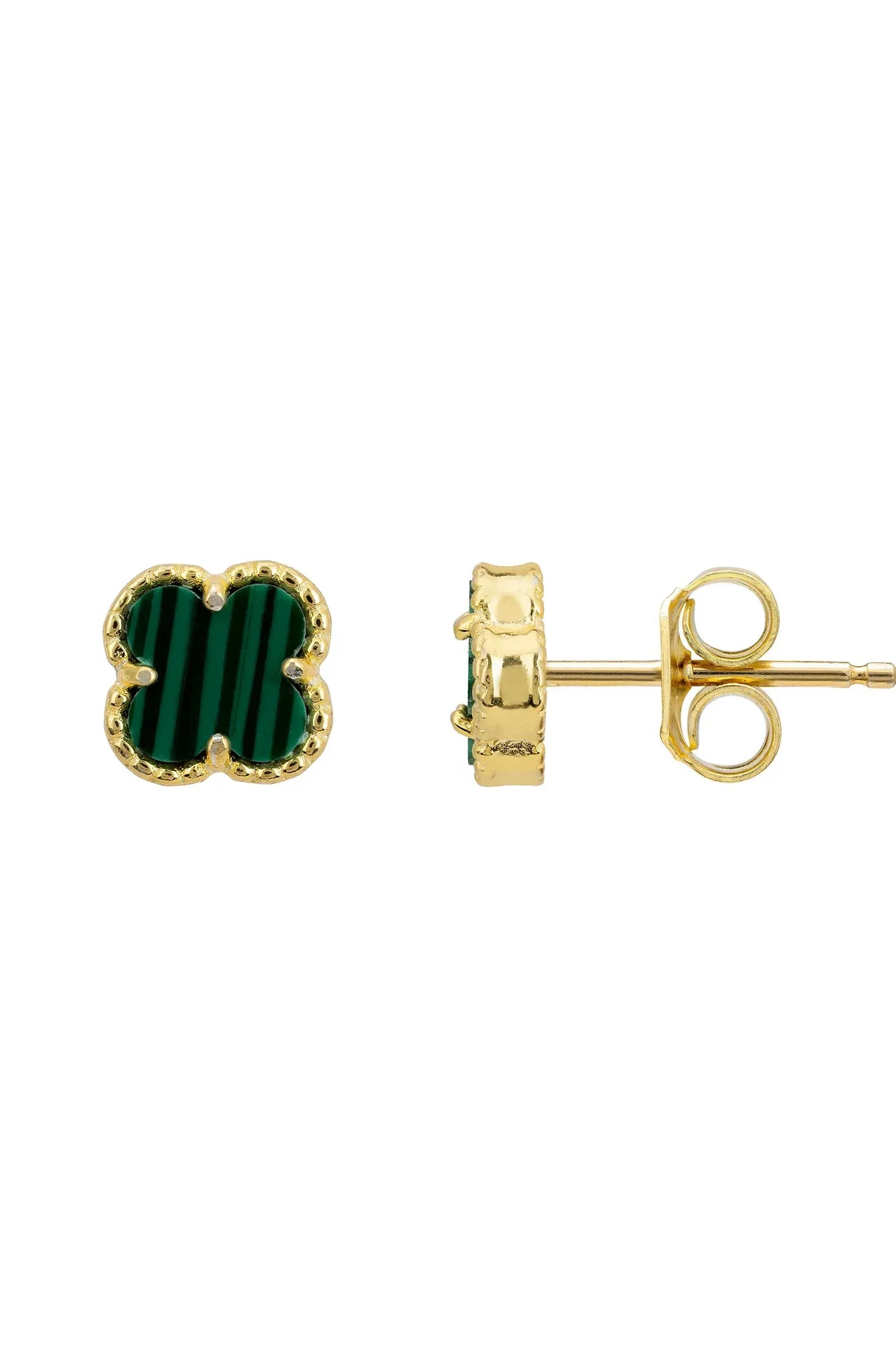Push backing of the earrings.