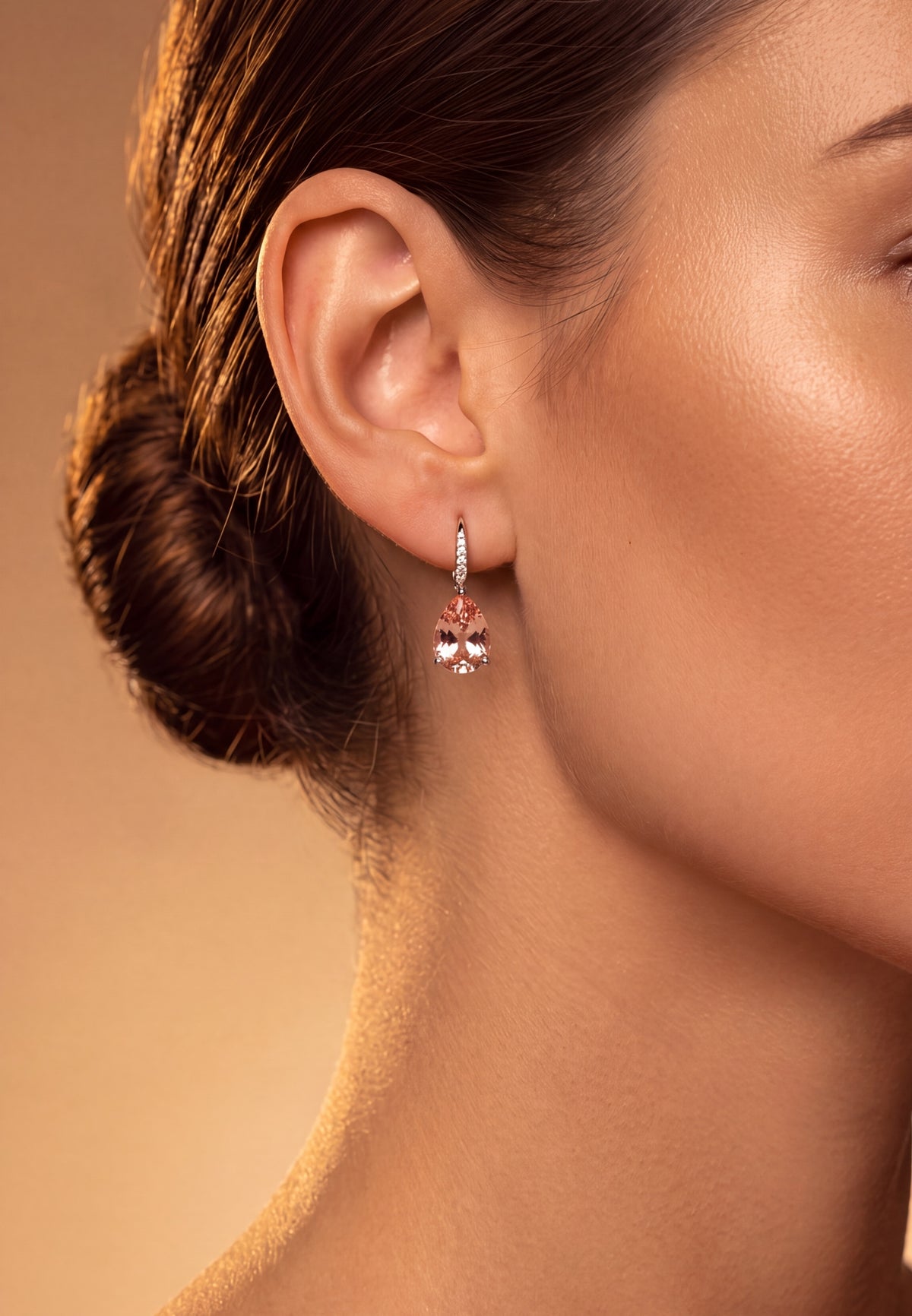 Julie Teardrop-Ohrringe Morganit Pink