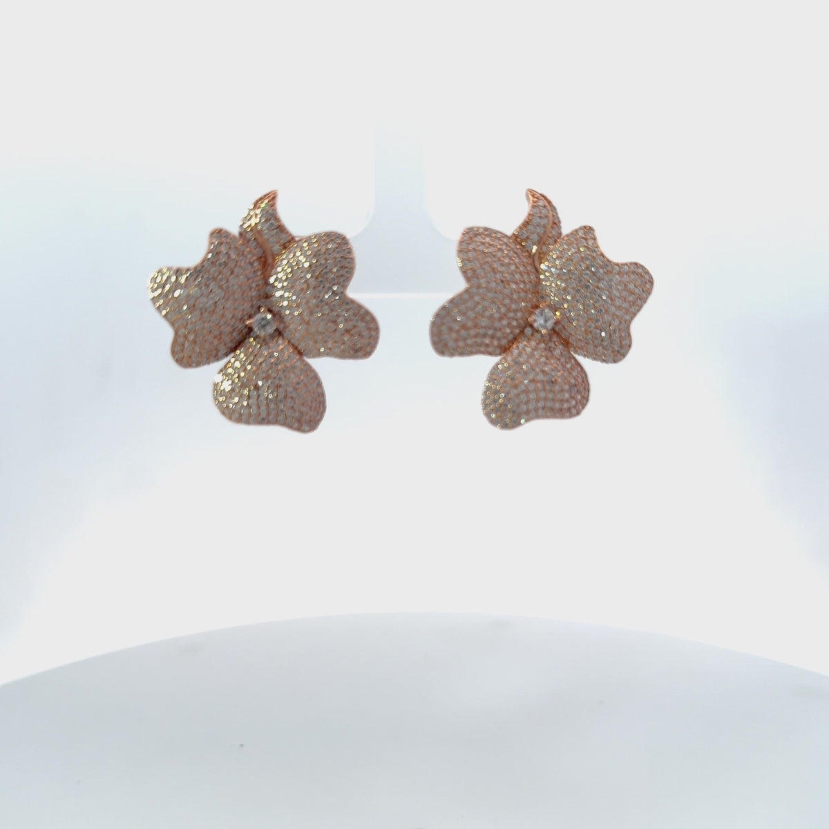 Rotating display of the earrings.