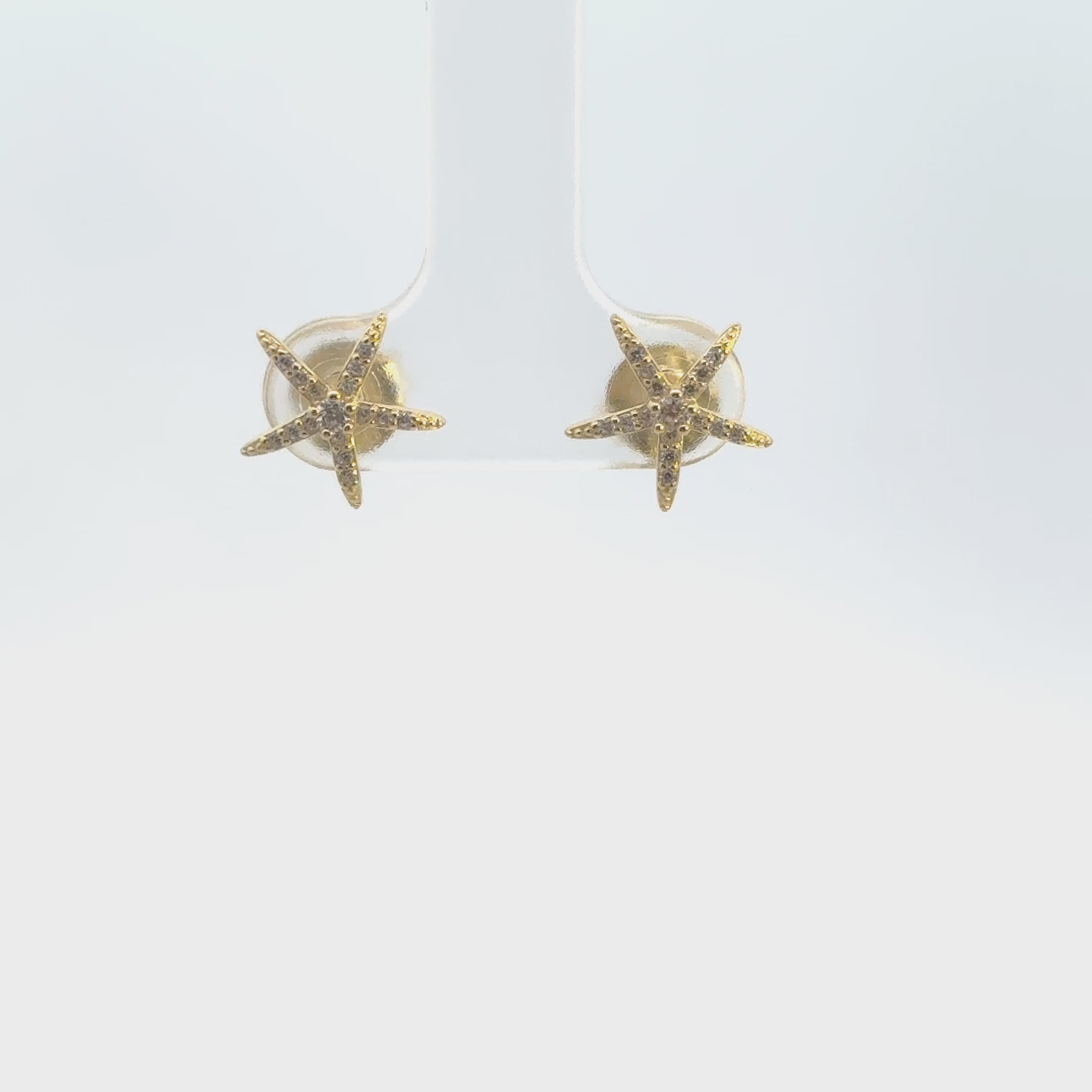 Rotating display of the earrings.