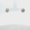 Video of Coronation Solitaire Stud Earrings Moissanite Silver, showing the drop, movement and scale from multiple angles.