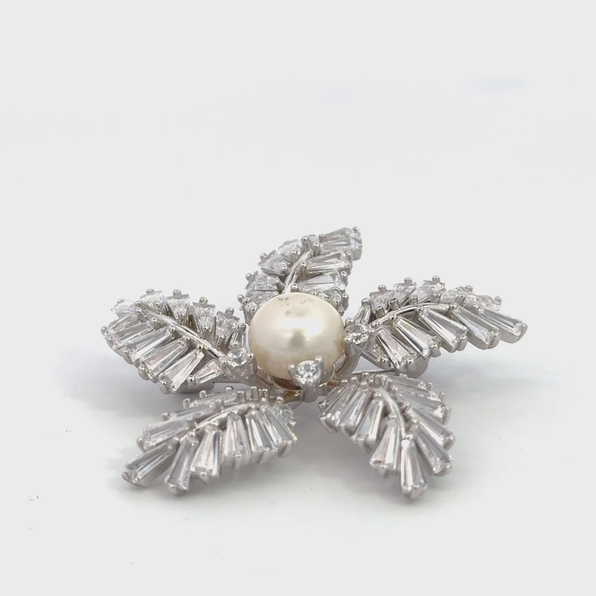 Rotating display the brooch.