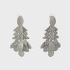Video of Petal Cluster Drop Earrings Silver, showing the drop, movement and scale from multiple angles.
