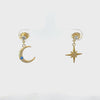 Rotating display of the earrings.