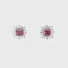 Video of Daisy Flower Earrings Silver Pink Morganite, showing the drop, movement and scale from multiple angles.