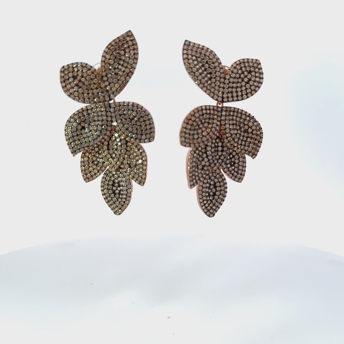 Rotating display of the earrings.