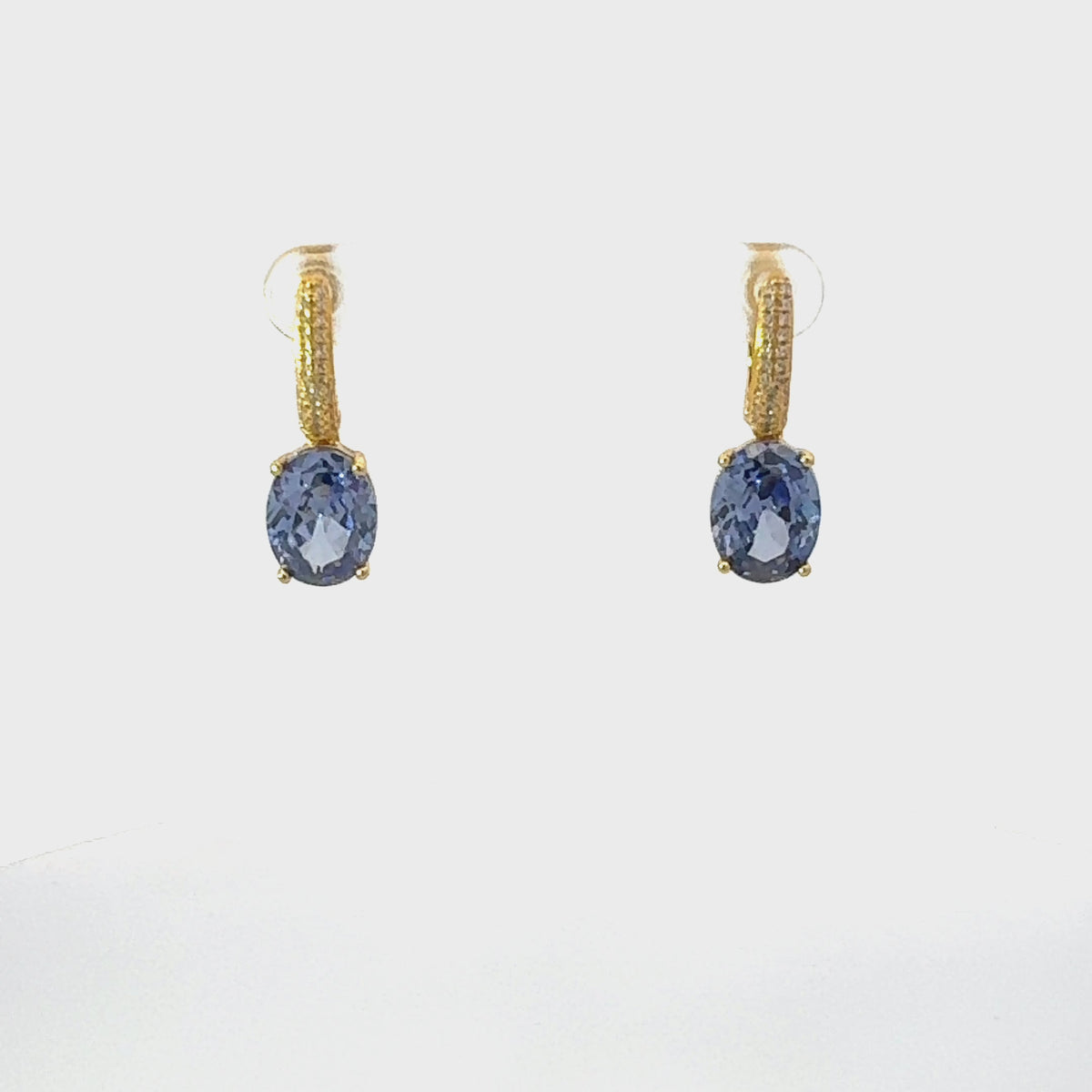 Rotating display of the earrings.