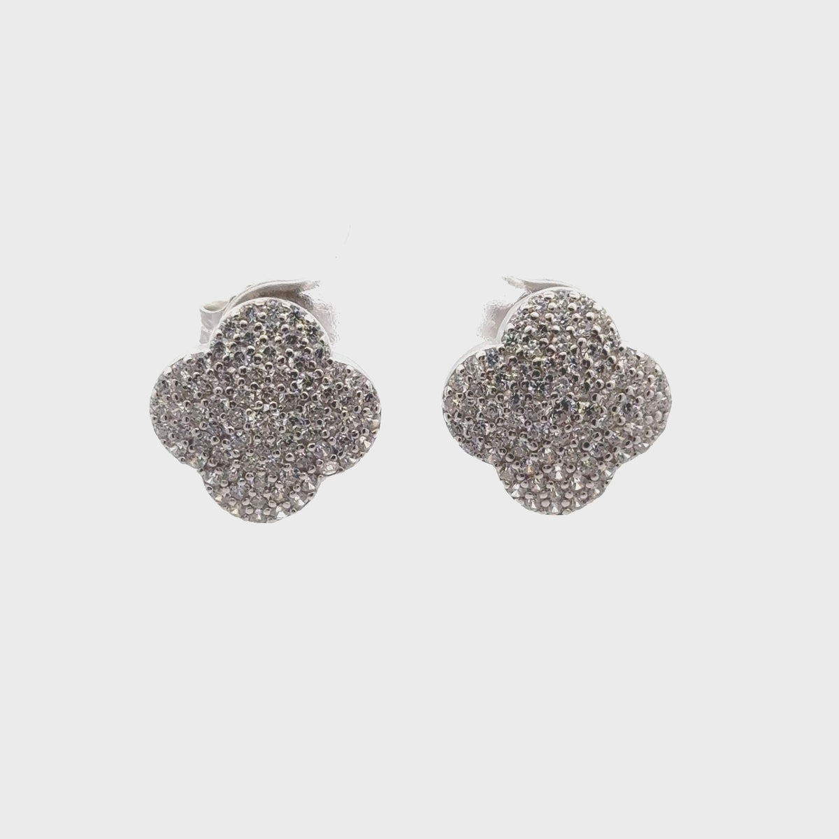 Rotating display the earrings.