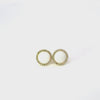 Video of Large Sparkling Halo Opal Stud Earrings Gold, showing the drop, movement and scale from multiple angles.