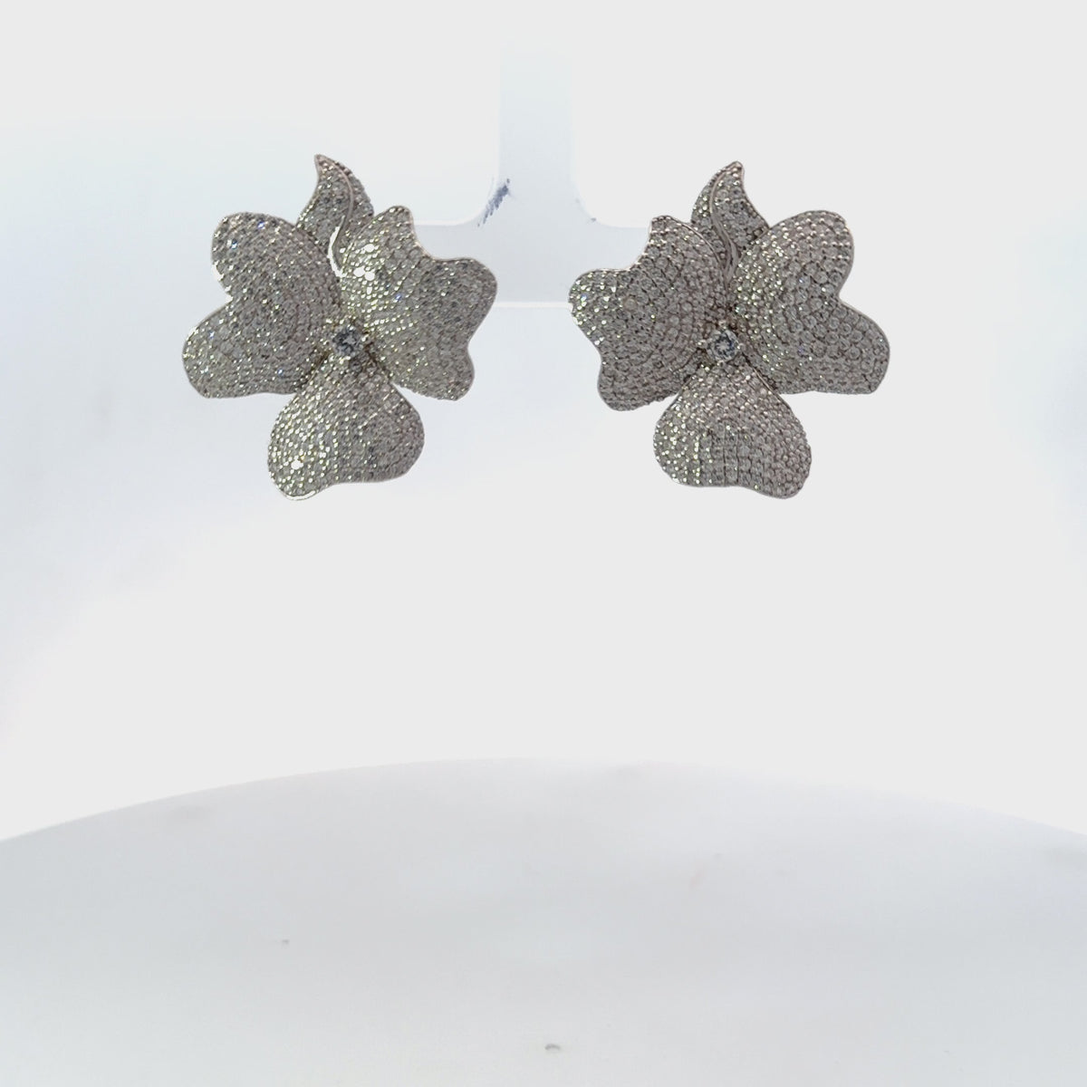 Rotating display of the earrings.