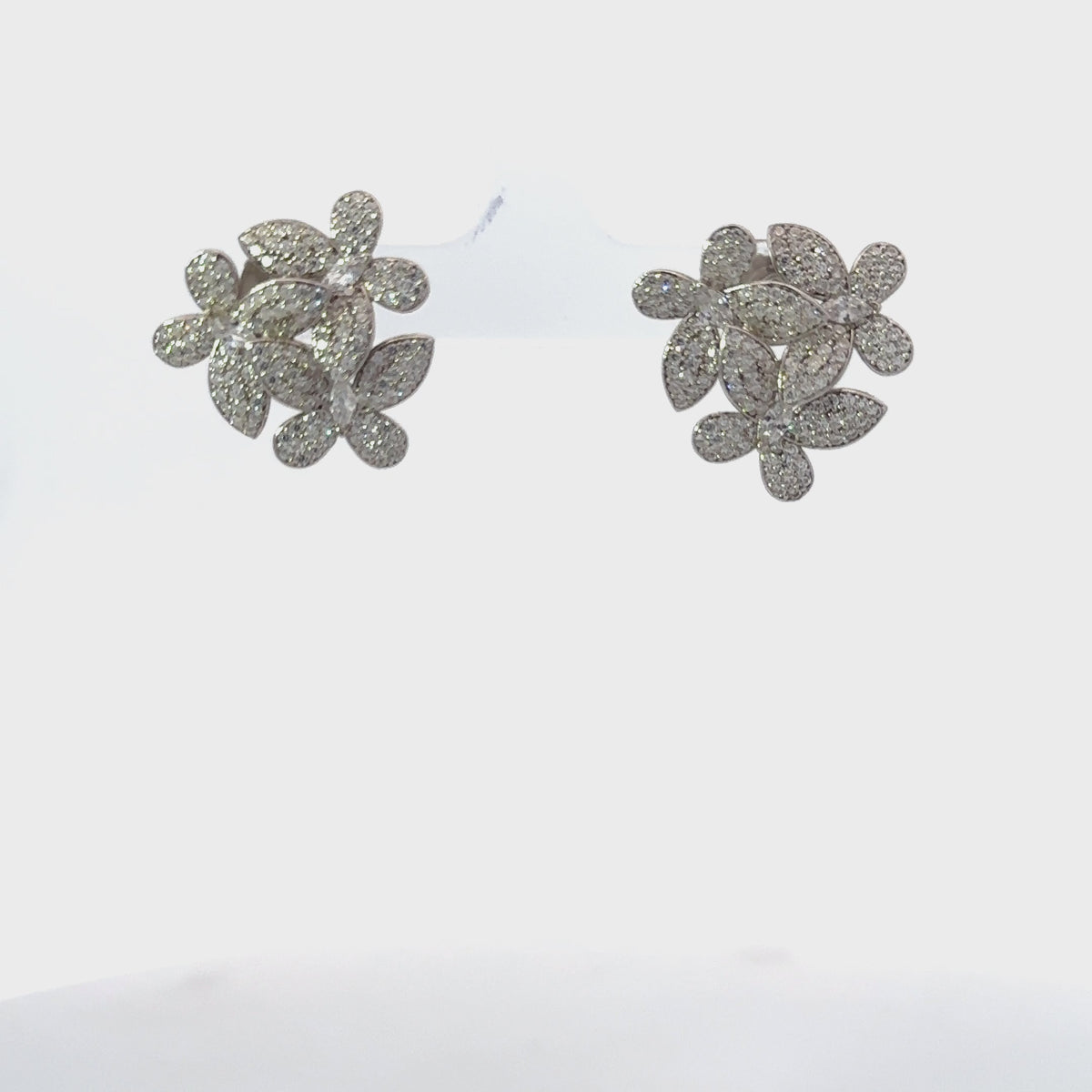 Rotating display of the earrings.