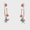 Video of Under The Sea Hoop Earrings Rose Gold, showing the drop, movement and scale from multiple angles.