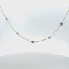 Video of Evil Eye Blue Enamel Choker Necklace Gold, showing the pendant, chain and scale from multiple angles.