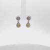 Video of Phillippa Drop Earrings Yellow Topaz Silver, showing the drop, movement and scale from multiple angles.