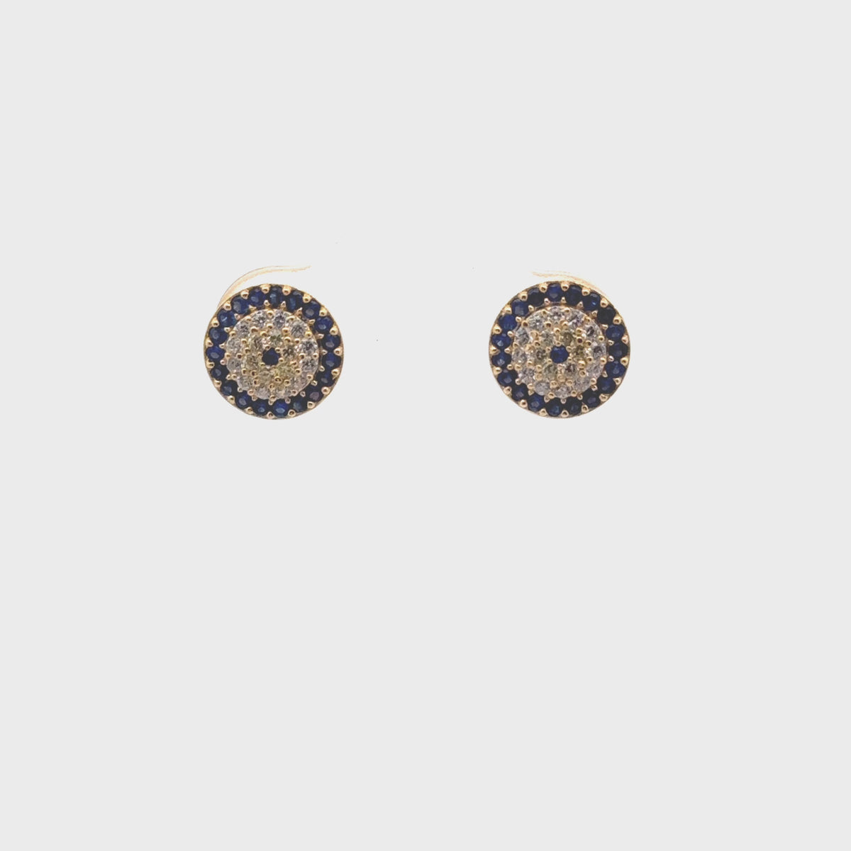 Rotating display the earrings.