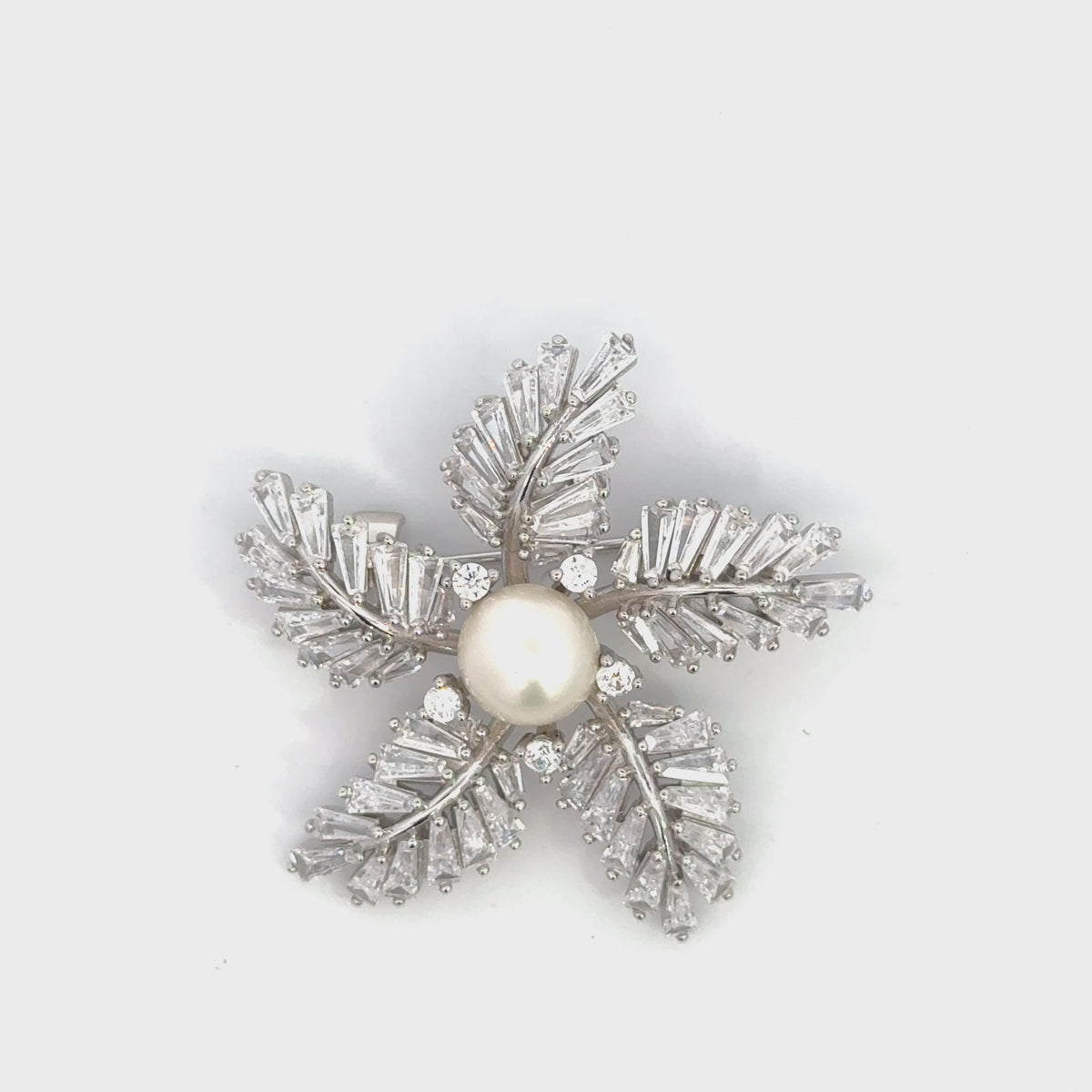 Rotating display the brooch.