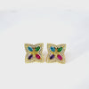 Rotating display of the earrings.