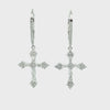Video of Constantine Drop Earrings Silver, showing the drop, movement and scale from multiple angles.