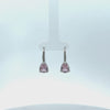 Video of Julie Teardrop Earrings Morganite Pink, showing the drop, movement and scale from multiple angles.