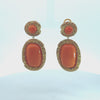 Video of Fiorella Fire Opal Drop Earrings Gold, showing the drop, movement and scale from multiple angles.