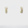 Video of Pearly Queen Hoop Earrings Gold, showing the drop, movement and scale from multiple angles.