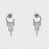 Video of Waterfall Cascade Drop Earrings Silver, showing the drop, movement and scale from multiple angles.