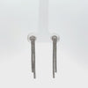 Video of Charleston Art Deco Silver Drop Earrings, showing the drop, movement and scale from multiple angles.