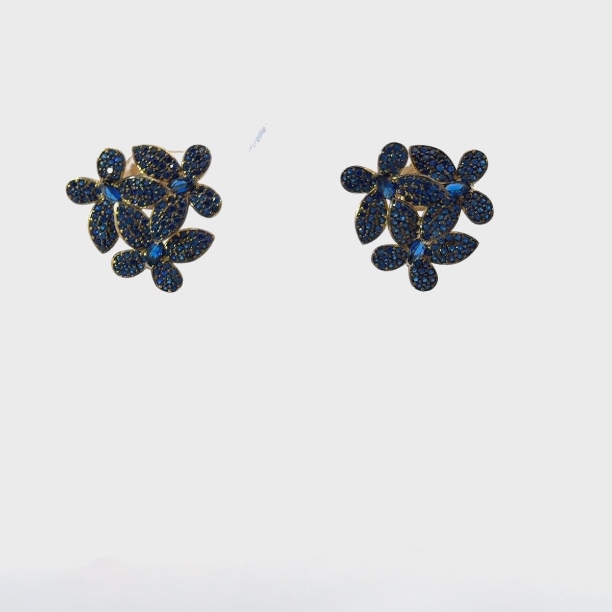 Rotating display of the earrings.