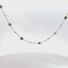 Video of Evil Eye Blue Enamel Beaded Chain Choker Necklace Gold, showing the pendant, chain and scale from multiple angles.