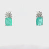 Video of Pineapple Gemstone Earrings Paraiba Tourmaline Silver, showing the drop, movement and scale from multiple angles.