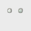 Video of Opal And Sparkle Stud Earrings Silver, showing the drop, movement and scale from multiple angles.