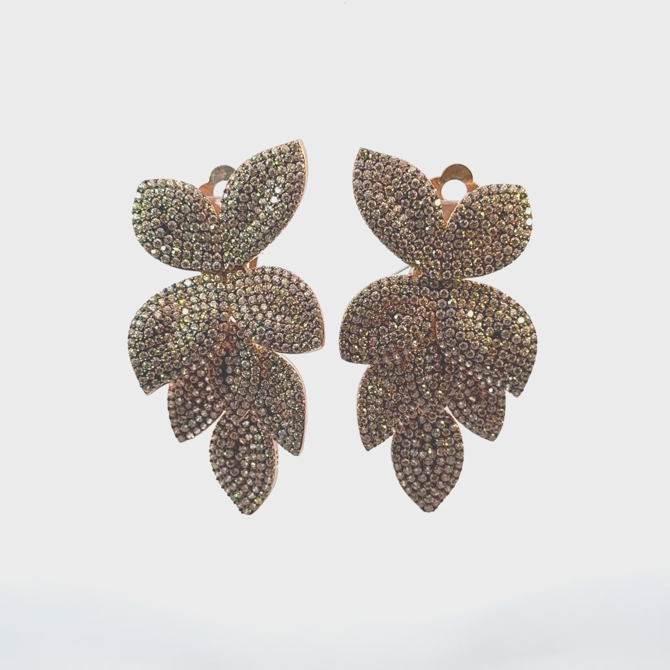 Rotating display of the earrings.