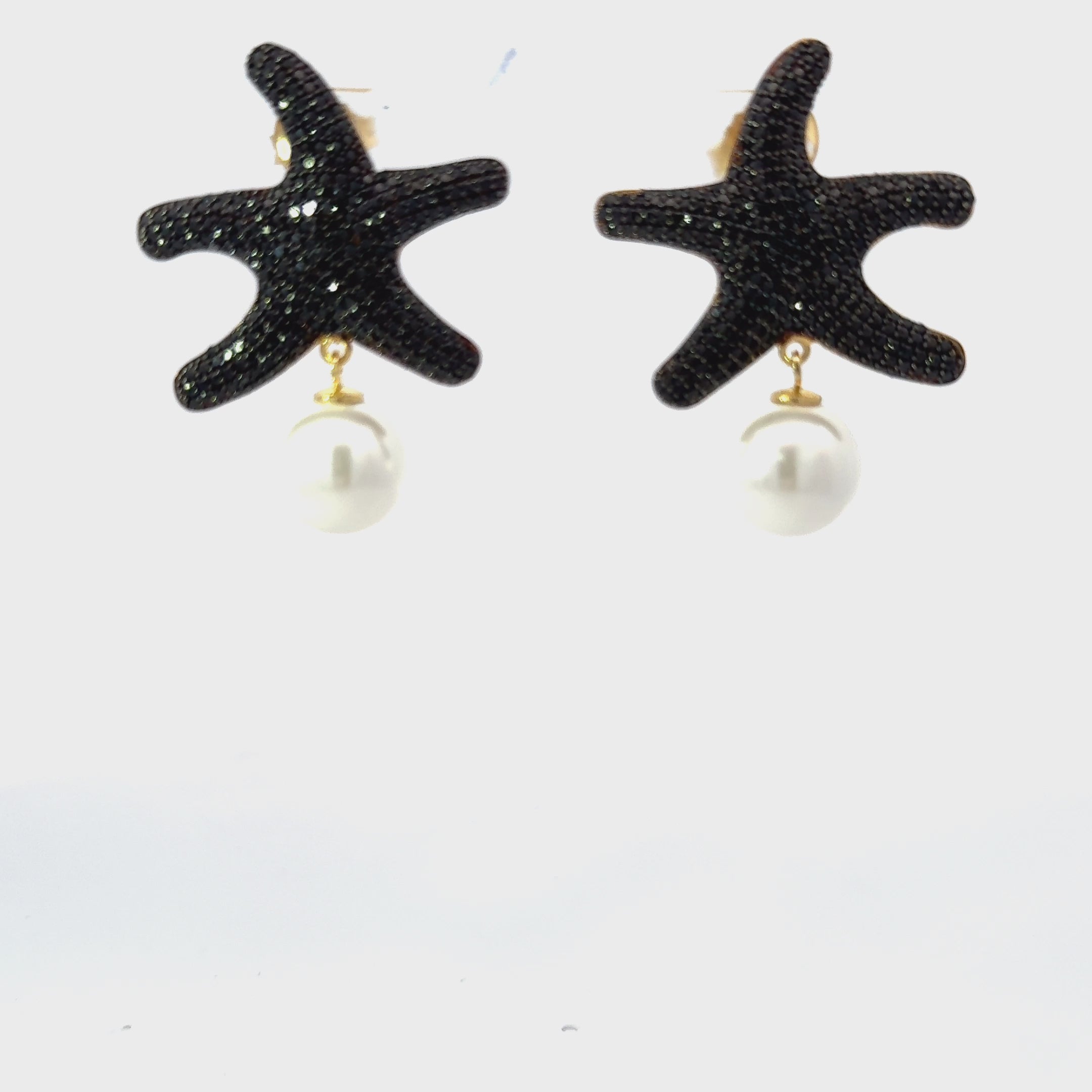 Rotating display of the earrings.