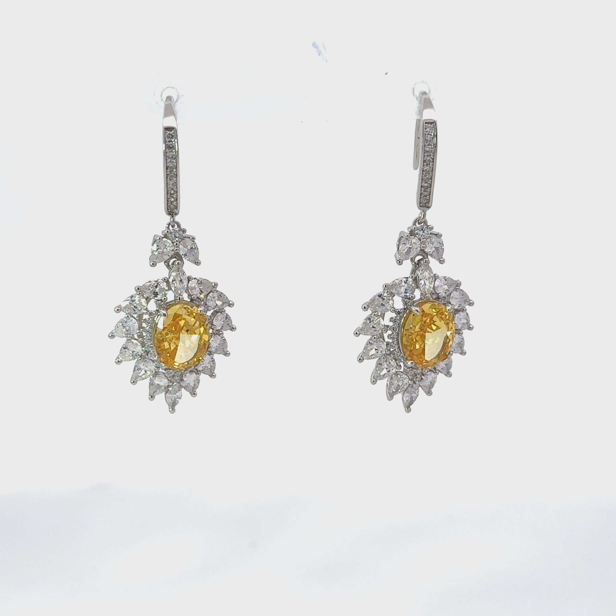 Rotating display of the earrings.