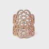 Video of Countess Cocktail Ring Rose Gold White, showing the setting, profile and finish from multiple angles.