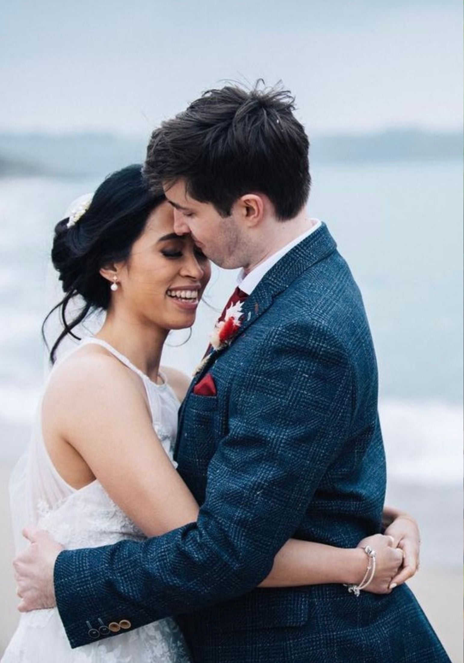 The earring worn by a bride.