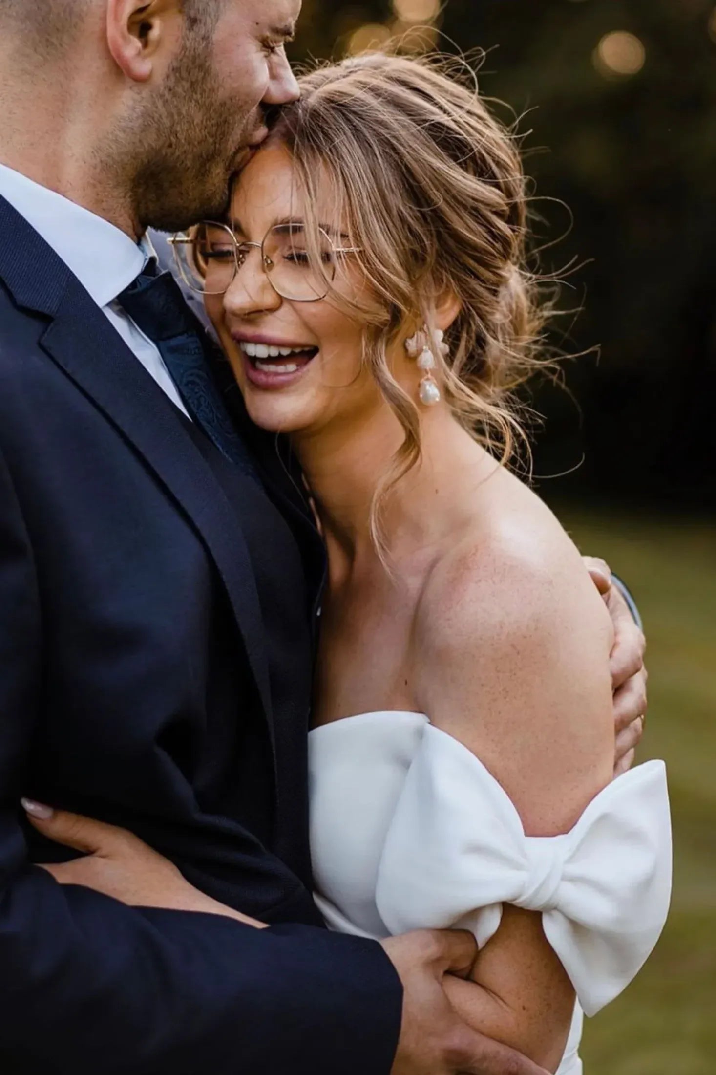 The earring worn by a bride.