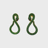 Video of Asp Snake Drop Earrings Gold Emerald, showing the drop, movement and scale from multiple angles.