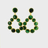Video of Hatun Gemstone Statement Earrings Gold Malachite, showing the drop, movement and scale from multiple angles.