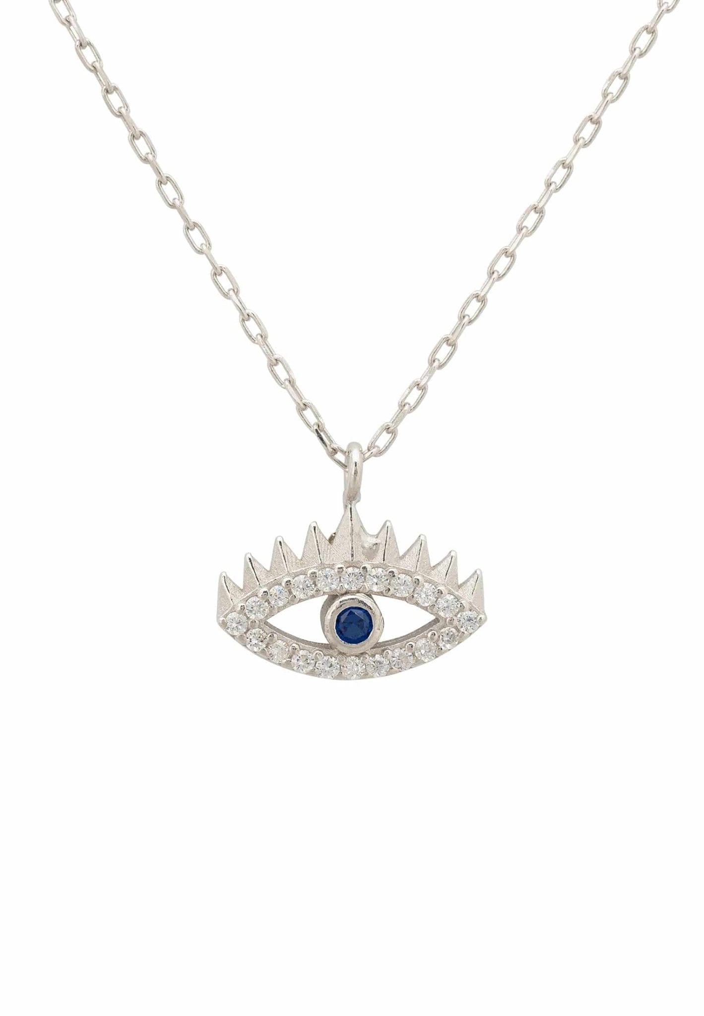 All Seeing Eye Pendant Necklace Silver