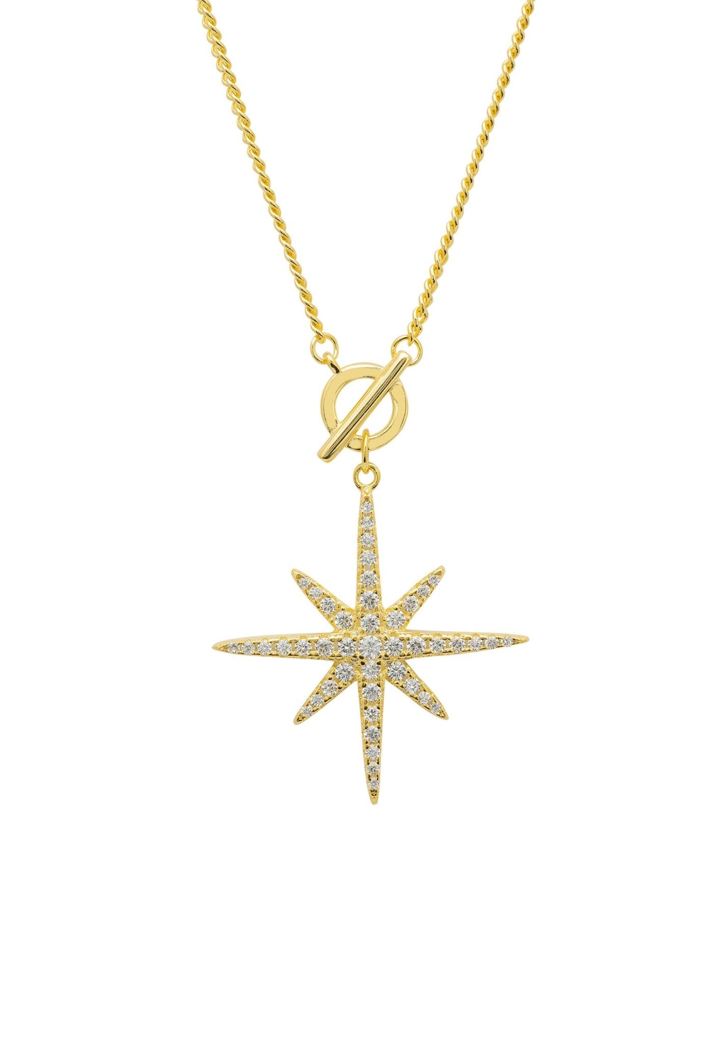 Altair Star Burst Lariat Necklace Gold - LATELITA Necklaces