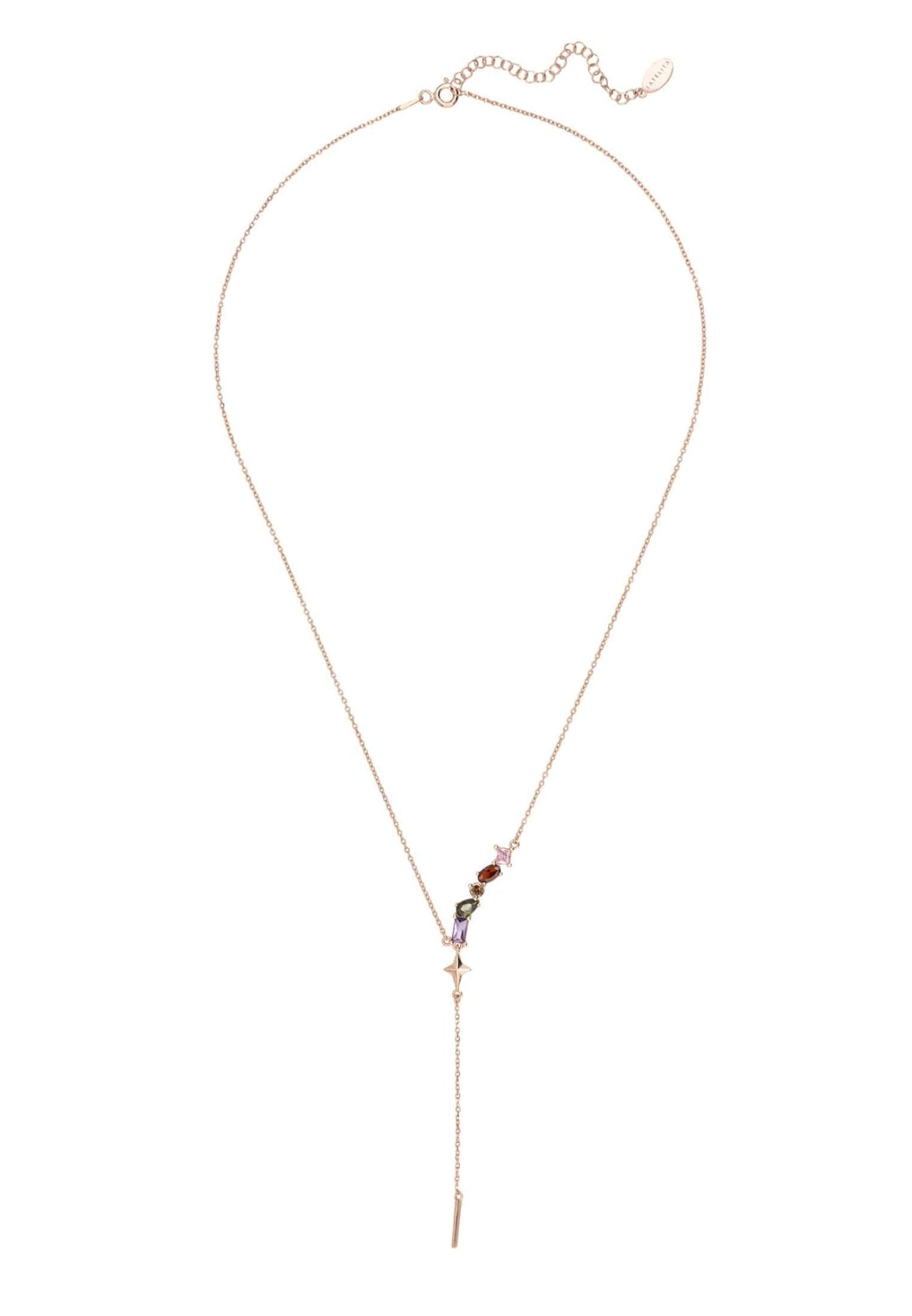 Amalfi Cascading Drop Necklace Rosegold - LATELITA Necklaces